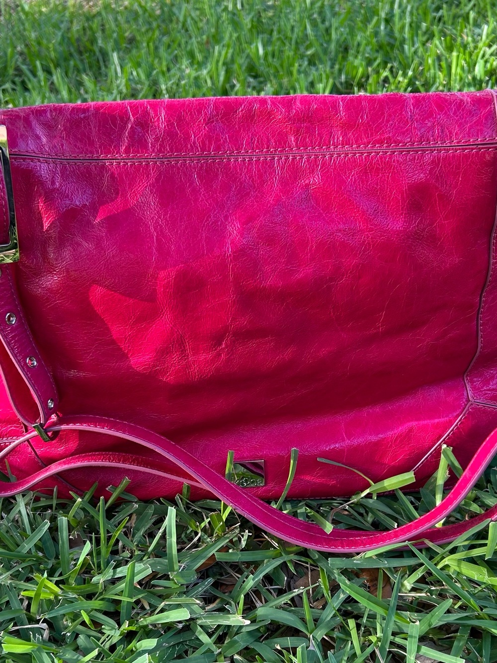 Kooba Fuchsia Leather Messenger Bag - Picture 3 of 12